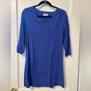 Old Navy Purple Jewel Tone Sheath Knee Length V-Neck Spring Sun Dress